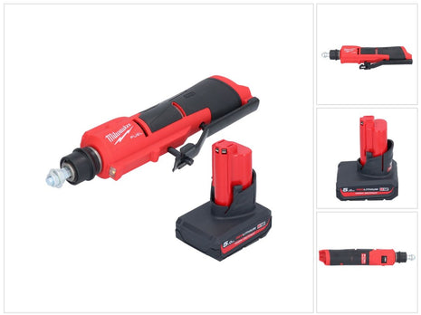 Milwaukee M12 FTB-501 desbastadora de neumáticos a batería 12 V 7/16" Hex Brushless + 1x batería 5.0 Ah - sin cargador