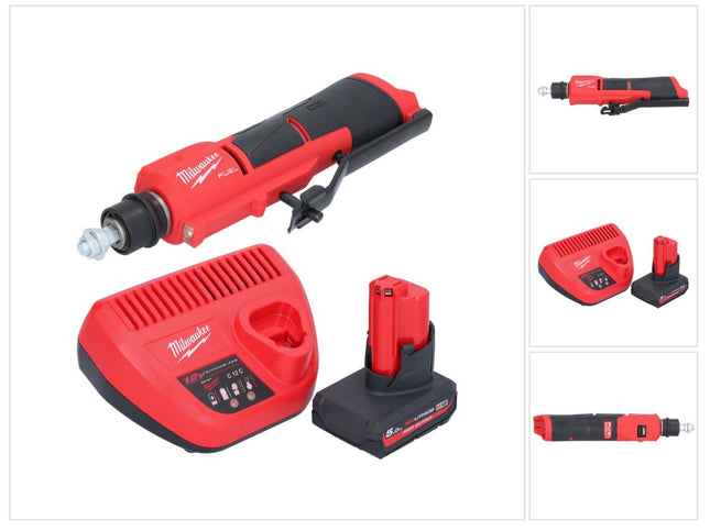 Milwaukee M12 FTB-501 Cordless Tyre Rougher 12 V 7/16" Hex Brushless + 1x battery 5.0 Ah + charger