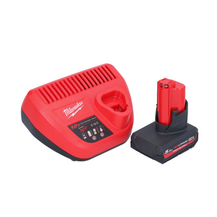 Milwaukee M12 FTB-501 Cordless Tyre Rougher 12 V 7/16" Hex Brushless + 1x battery 5.0 Ah + charger