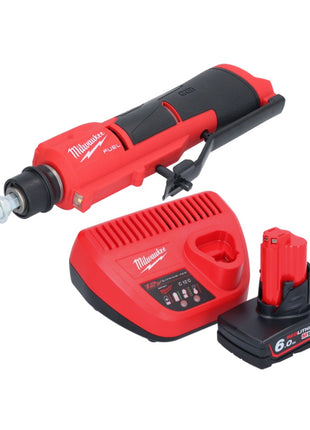 Milwaukee M12 FTB-601 desbastadora de neumáticos a batería 12 V 7/16" Hex Brushless + 1x batería 6,0 Ah + cargador