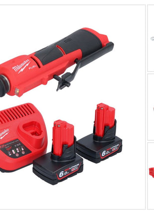 Milwaukee M12 FTB-602 Ponceuse à pneu sans fil 12 V 7/16'' Hex Brushless + 2x batterie + chargeur