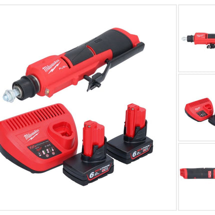 Milwaukee M12 FTB-602 desbastadora de neumáticos a batería 12 V 7/16" Hex Brushless + 2x batería + cargador