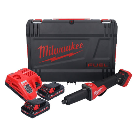 Milwaukee M18 FDGROVPDB-302X Akumulatorowa szlifierka prosta 18 V bezszczotkowa + 2x akumulator 3,0 Ah + ładowarka + pudełko HD