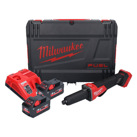 Milwaukee M18 FDGROVPDB-552X Akumulatorowa szlifierka prosta 18 V bezszczotkowa + 2x akumulator 5,5 Ah + ładowarka + pudełko HD