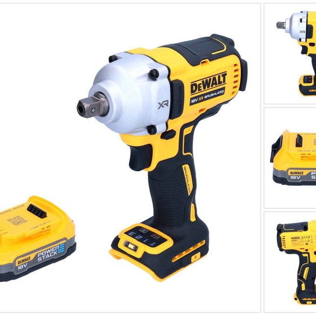 Avvitatore a impulsi a batteria DeWalt DCF 892 N 18 V 812 Nm 1/2" brushless + 1x batteria Powerstack 1,7 Ah - senza caricabatterie