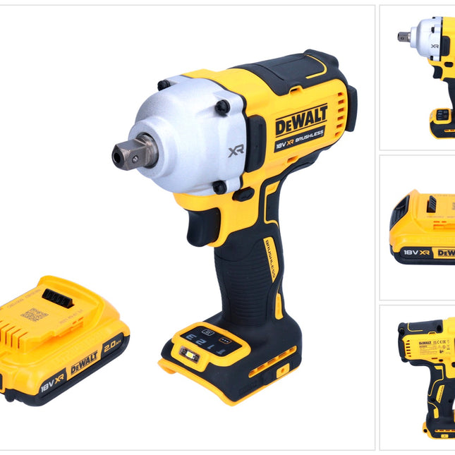 DeWalt DCF 892 N cordless impact wrench 18 V 812 Nm 1/2" brushless + 1x rechargeable battery 2.0 Ah - without charger