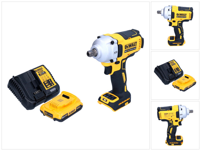 DeWalt DCF 892 D1 cordless impact wrench 18 V 812 Nm 1/2" brushless + 1x rechargeable battery 2.0 Ah + charger