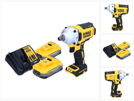 Avvitatore a impulsi a batteria DeWalt DCF 892 H2 18 V 812 Nm 1/2" brushless + 2x batteria Powerstack 5,0 Ah + caricatore