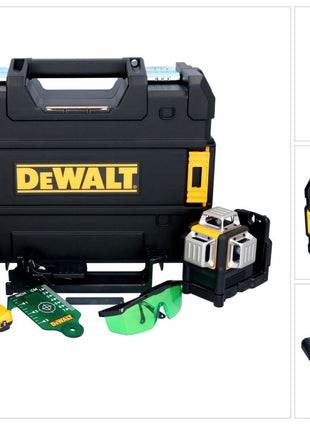 Dewalt DCE 089 D1G Akumulatorowy laser wieloliniowy 12 V 3x 360° zielony + 1x akumulator 2,0 Ah + ładowarka + TSTAK