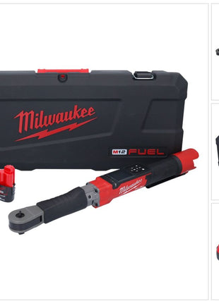 Milwaukee M12 ONEFTR12-201C llave dinamométrica digital a batería 12 V 1/2" 203,4 Nm (4933464970) sin escobillas + 1x batería 2,0 Ah + cargador + estuche