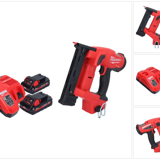 Grapadora a batería Milwaukee M18 FNCS18GS-302X 18 V 9,5 - 38 mm sin escobillas + 2x batería 3,0 Ah + cargador + caja HD