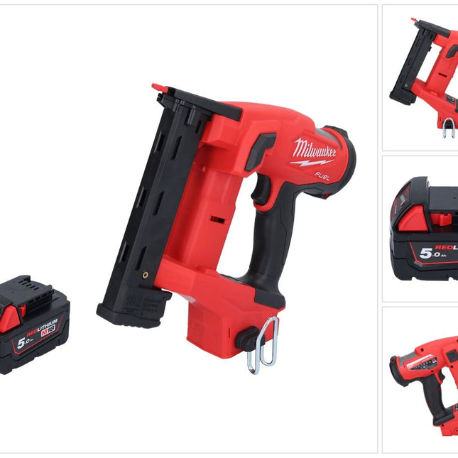 Grapadora a batería Milwaukee M18 FNCS18GS-501X 18 V 9,5 - 38 mm sin escobillas + 1x batería 5,0 Ah + caja HD - sin cargador