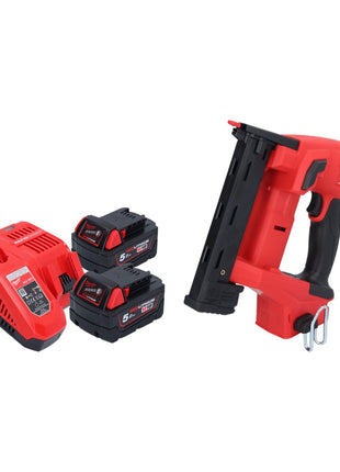 Milwaukee M18 FNCS18GS-502X Akku Tacker 18 V 9,5 - 38 mm Brushless + 2x Akku 5,0 Ah + Ladegerät + HD Box