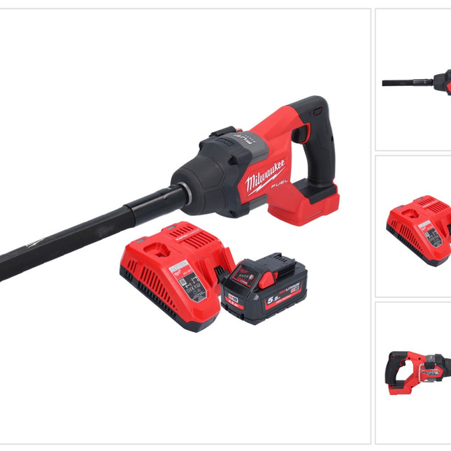 Milwaukee M18 FCVN12-551 Akumulatorowa zagęszczarka do betonu 18 V 1,2 m bezszczotkowa ( 4933479597 ) + 1x akumulator 5,5 Ah + ładowarka