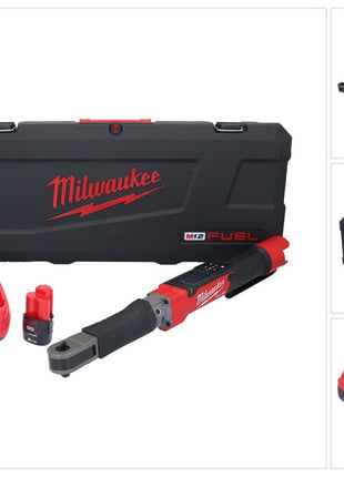 Milwaukee M12 ONEFTR38-201C Cyfrowy akumulatorowy klucz dynamometryczny 12 V 135,6 Nm 3/8″ ( 4933464967 ) Bezszczotkowy + 1x akumulator 2,0 Ah + ładowarka + walizka