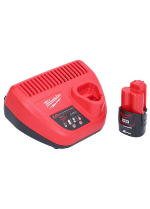 Milwaukee M12 ONEFTR38-201C llave dinamométrica de batería digital 12 V 135,6 Nm 3/8″ ( 4933464967 ) sin escobillas + 1x batería 2,0 Ah + cargador + estuche