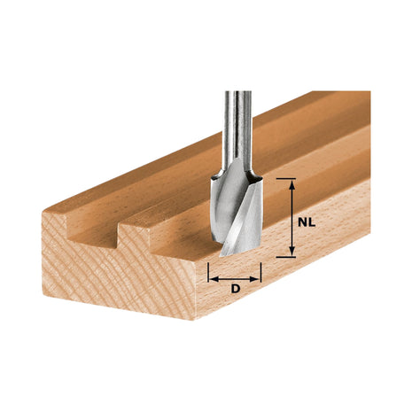 Festool HW Spi S8 D4/10 fresa ranuradora en espiral 4 x 10 x 45 x 8 mm (490977) para fresadora OF 900, OF 1000, OF 1010, OF 1010 R, OF 1400, OF 2000, OF 2200