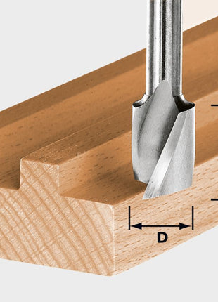 Festool HS Spi S8 D18/25 Spiralnutfrser 18 x 25 x 57 x 8 mm ( 490950 ) fr Dfonceuse OF 900, OF 1000, OF 1010, OF 1010 R, OF 1400, OF 2000, OF 2200