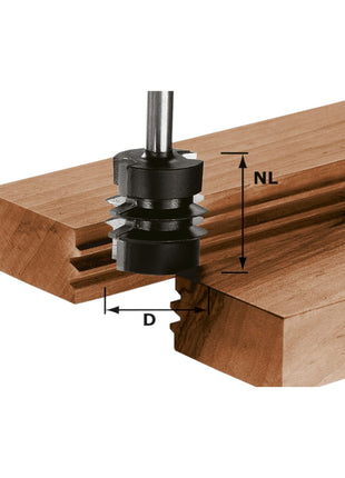 Festool HW S8 D34/NL32 fraise d'encollage 34x 32x 62x 8 mm ( 491034 ) pour fraiseuse OF 900, OF 1000, OF 1010, OF 1010 R, OF 1400, OF 2000, OF 2200