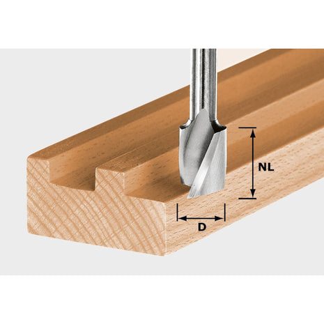 Festool HS Spi S8 D14/20 Spiralnutfrser 14 x 20 x 52 x 8 mm ( 490948 ) fr Dfonceuse OF 900, OF 1000, OF 1010, OF 1010 R, OF 1400, OF 2000, OF 2200