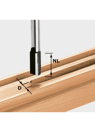 Festool HW S8 D18/30 fresa ranuradora 18 x 30 x 65 x 8 mm (490969) para fresadora OF 900, OF 1000, OF 1010, OF 1010 R, OF 1400, OF 2000, OF 2200