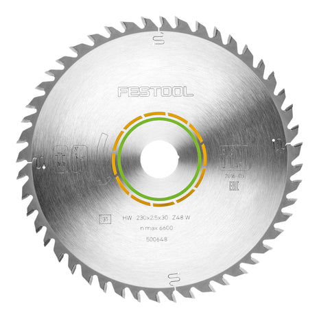 Festool HW 230x2.5x30 W48 circular saw blade WOOD FINE CUT ( 500648 ) 230 x 2.5 x 30 mm 48 teeth for solid wood, coated, veneered panels