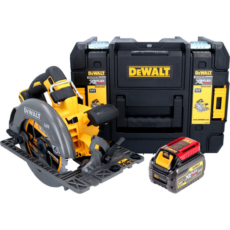 Sierra circular a batería DeWalt DCS 579 NT 54 V FlexVolt 190 mm sin escobillas + 1x batería 6,0 Ah + TSTAK - sin cargador