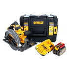 Sierra circular manual a batería DeWalt DCS 579 T1T 54 V FlexVolt 190 mm sin escobillas + 1x batería 6,0 Ah + cargador + TSTAK