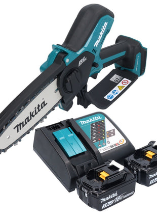 Makita DUC 150 RF201 Akku Kettensäge 18 V 15 cm Brushless + 2x Akku 3,0 Ah + Ladegerät