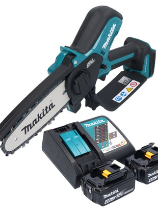 Tronçonneuse à batterie Makita DUC 150 RM201 18 V 15 cm sans balai + 2x batteries 4,0 Ah + chargeur