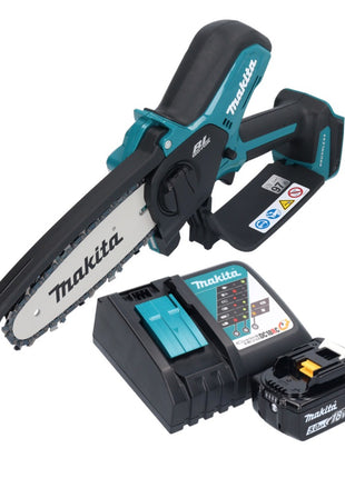 Makita DUC 150 RT01 tronçonneuse à chaîne sans fil 18 V 15 cm Brushless + 1x batterie 5,0 Ah + chargeur