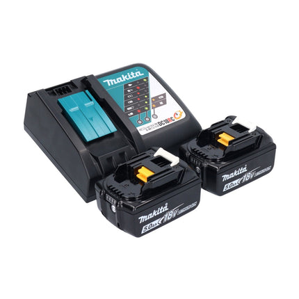 Makita DUC 150 RT201 Motosega a batteria 18 V 15 cm brushless + 2x batteria 5,0 Ah + caricabatterie