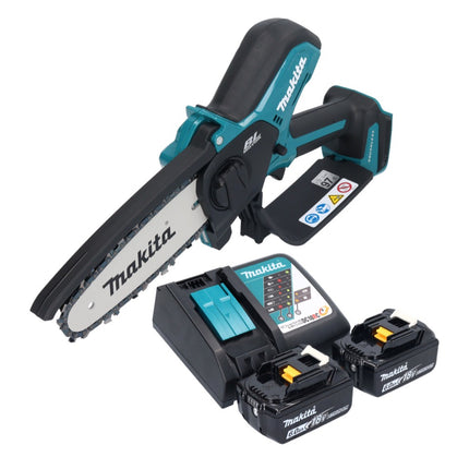 Makita DUC 150 RG201 Motosega a batteria 18 V 15 cm senza spazzole + 2x batteria 6,0 Ah + caricabatterie