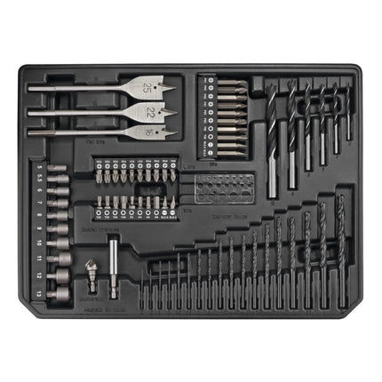 Makita DF 457 DWEX2 Perceuse-visseuse sans fil 18 V 42 Nm série G + 2x batterie 1,5 Ah + chargeur + 70 pcs. d'accessoires + coffret