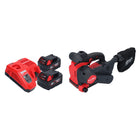 Lijadora de banda a batería Milwaukee M18 FBTS75-502 18 V 75 x 457 mm sin escobillas + 2x baterías 5,0 Ah + cargador