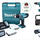 Makita HP 488 D011 Perceuse-visseuse à percussion sans fil 18 V 42 Nm série G + 2x batterie 1,5 Ah + chargeur + 31 pcs. jeu d'embouts + Coffret