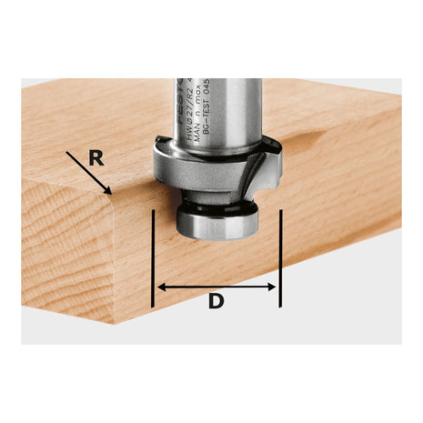 Festool HW R3-OFK 500 Fraises à arrondir 27 x 3,0 mm ( 490093 ) pour arrondir les chants en plastique ou en bois massif