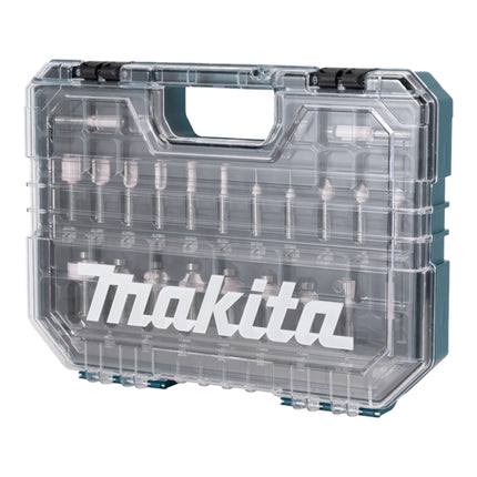 Set di frese Makita ( D-74778 ) 22 pezzi con gambo da 8 mm per la costruzione di mobili, falegnameria, carpenteria e fai da te