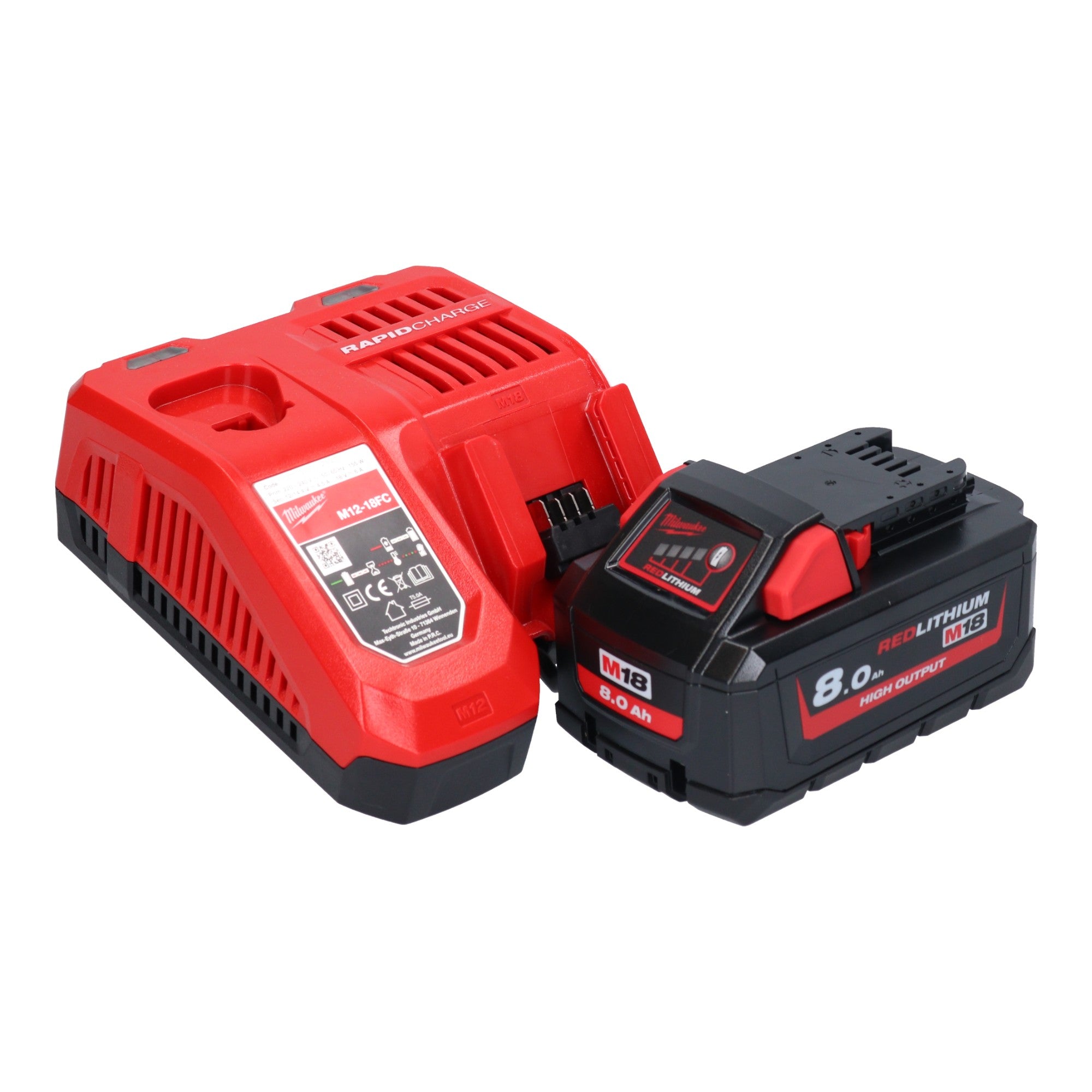 Milwaukee M18 FSAGF125XPDB 801X Akku Flachkopf Winkelschleifer 18 V 125 mm Brushless 1x Akku 8 0 Ah Ladegeraet HD Box 3 - toolbrothers