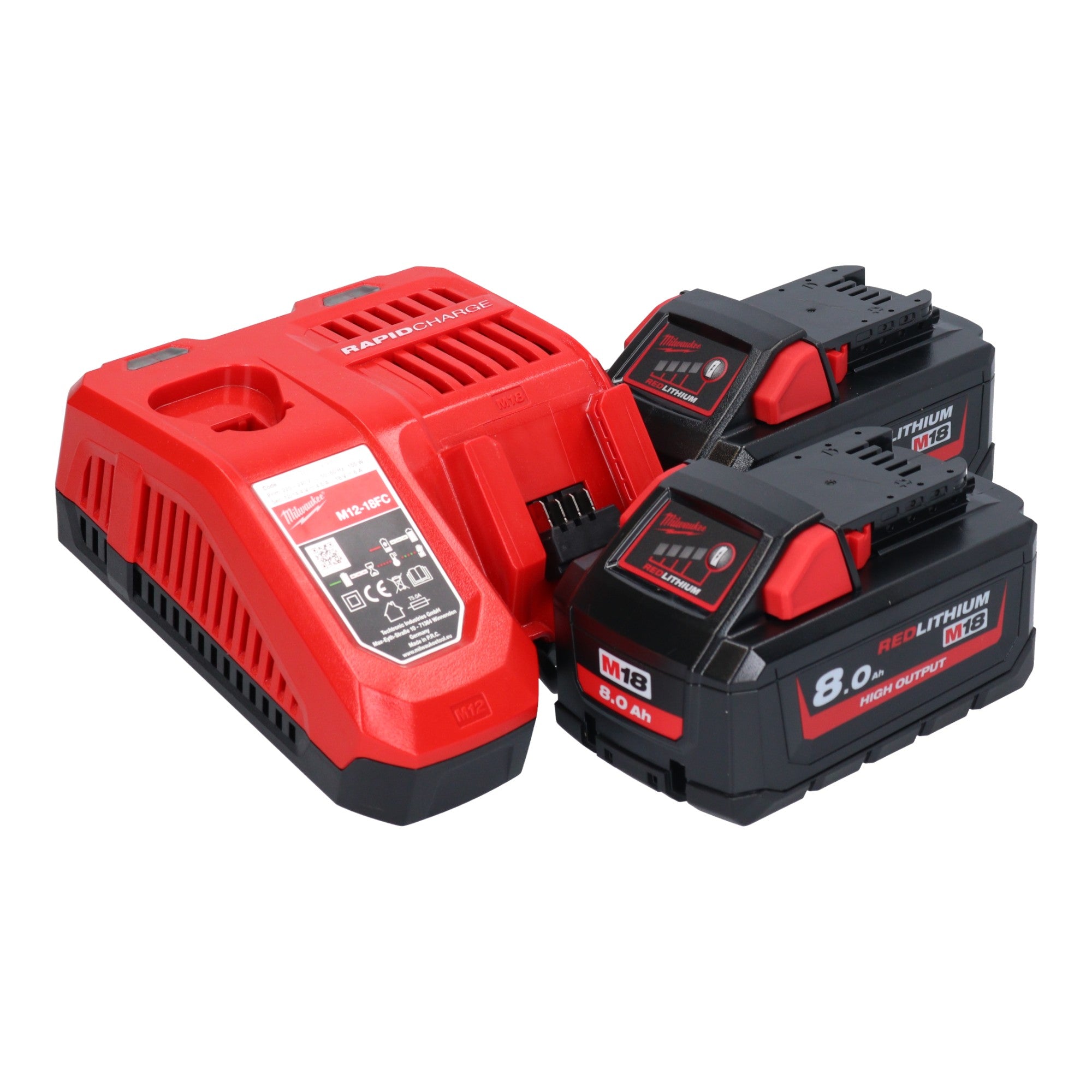 Milwaukee M18 FSAGF125XPDB 802X Akku Flachkopf Winkelschleifer 18 V 125 mm Brushless 2x Akku 8 0 Ah Ladegeraet HD Box 3 - toolbrothers