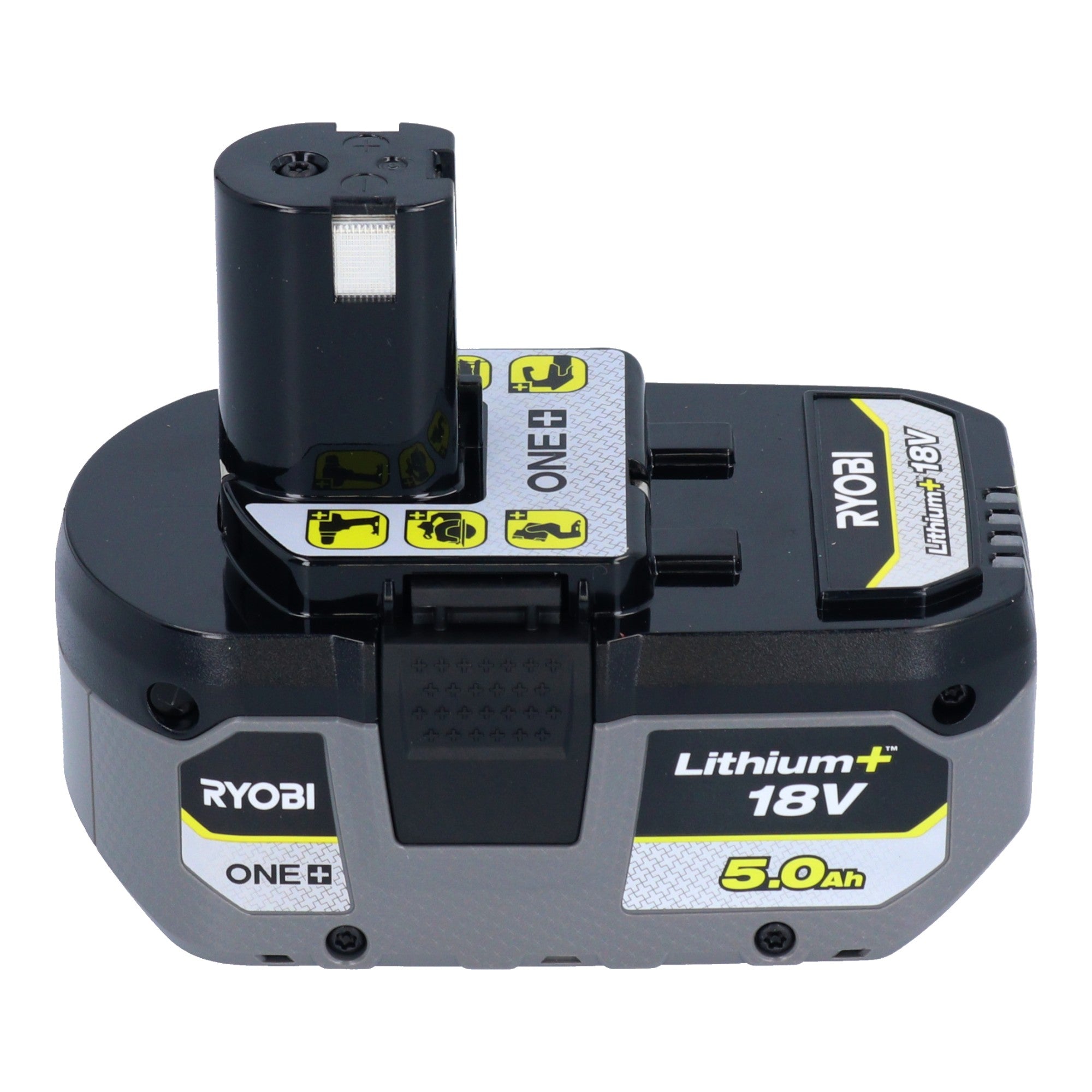 RYOBI RB18LL50F12B 2x Akku 18 V 5 0 Ah 5000 mAh Li Ion 5133004831 mit Ladestandsanzeige 3 - toolbrothers