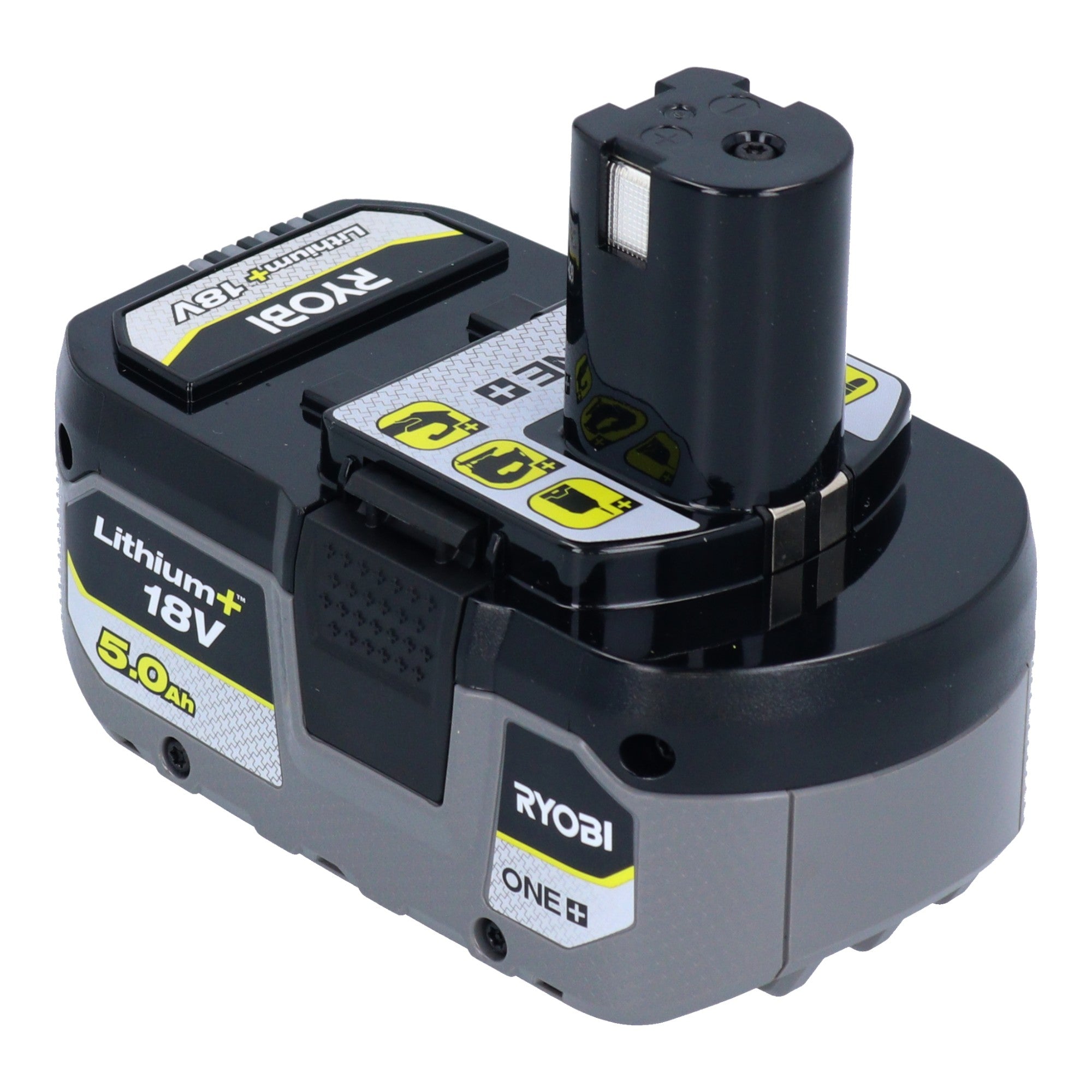 RYOBI RB18LL50F12B 2x Akku 18 V 5 0 Ah 5000 mAh Li Ion 5133004831 mit Ladestandsanzeige 2 - toolbrothers