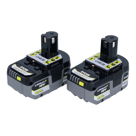 RYOBI RB18LL50F12B 2x Akku 18 V 5,0 Ah / 5000 mAh Li-Ion ( 5133004831 ) mit Ladestandsanzeige