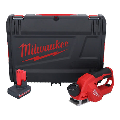 Raboteuse sur batterie Milwaukee M12 BLP-501X 12 V 51 mm sans balais + 1x batterie 5,0 Ah + boîtier HD - sans chargeur