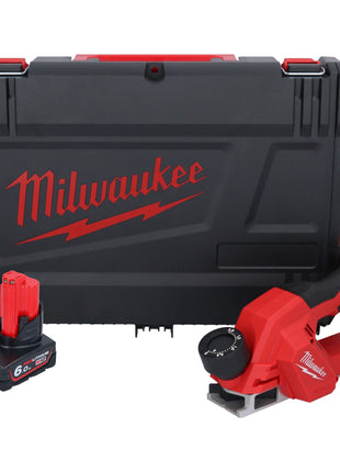 Raboteuse sur batterie Milwaukee M12 BLP-601X 12 V 51 mm sans balais + 1x batterie 6,0 Ah + boîtier HD - sans chargeur