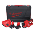 Raboteuse sur batterie Milwaukee M12 BLP-602X 12 V 51 mm brushless + 2x batteries 6,0 Ah + chargeur + boîtier HD