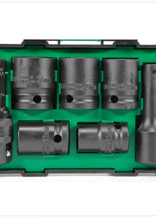 Hitachi Kraftnuss Box Steckschlüsselsatz 7 - teilig 1/2" Vierkant 1/4" Sechskant ( 40030025 ) - Toolbrothers