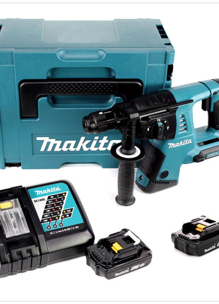 Makita DHR 264 RAJ Akku Bohrhammer 36 V ( 2x 18 V ) 3,0 J SDS Plus  + 2x Akku 2,0 Ah + Ladegerät + Makpac - Toolbrothers