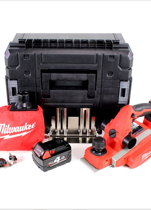 Milwaukee M18 BP - 401 18 V Akku Hobel in Stanley TSTAK Box + M18 B4 4,0 Ah Akku - Toolbrothers