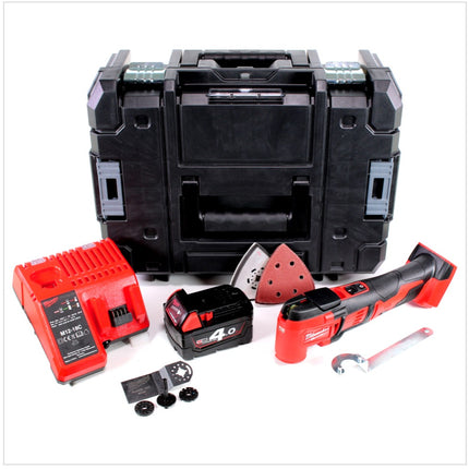 Milwaukee M18 BMT-401 Akku Multifunktionswerkzeug 18V + 1x Akku 4,0Ah + Ladegerät + TSTAK - Toolbrothers